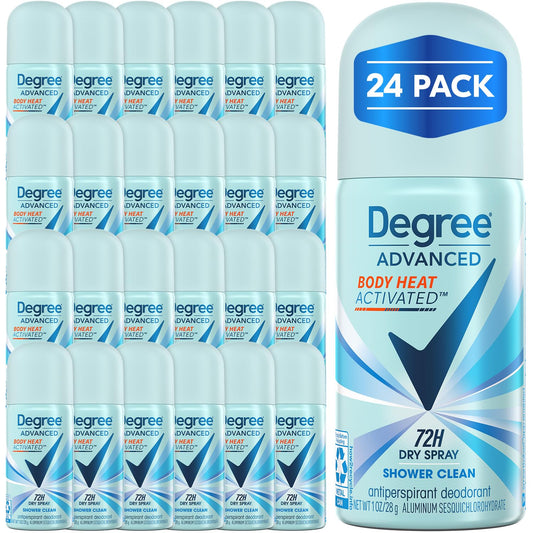 Degree Women travel deodorant mini sprays offer on-the-go protection in a compact bottle.