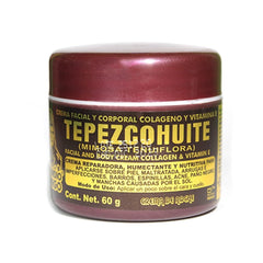 Del Indio Papago Tepezcohuite night cream texture swatch shows light, fast-absorbing formula.