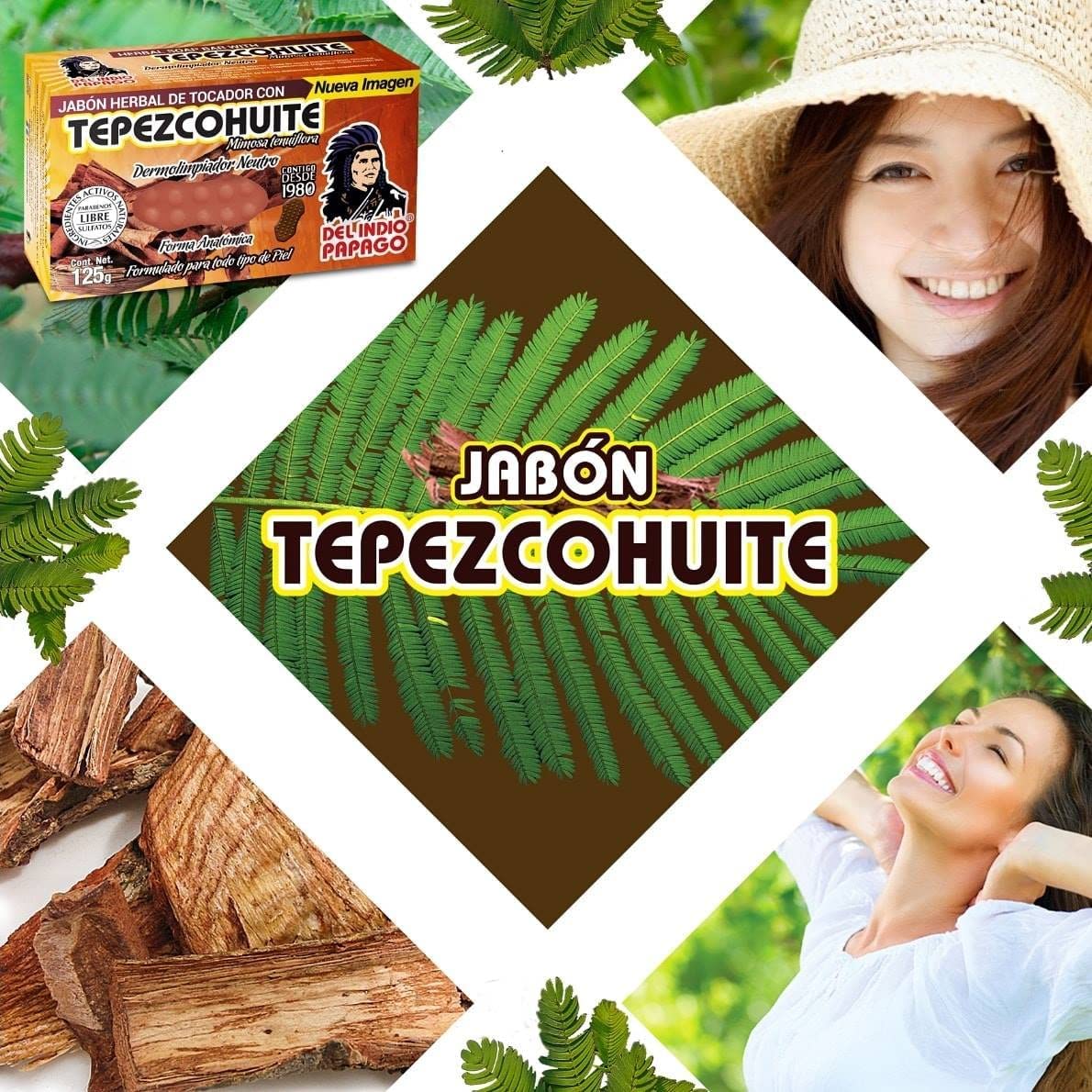 Cross-section of bar reveals Tepezcohuite infusion with natural texture.