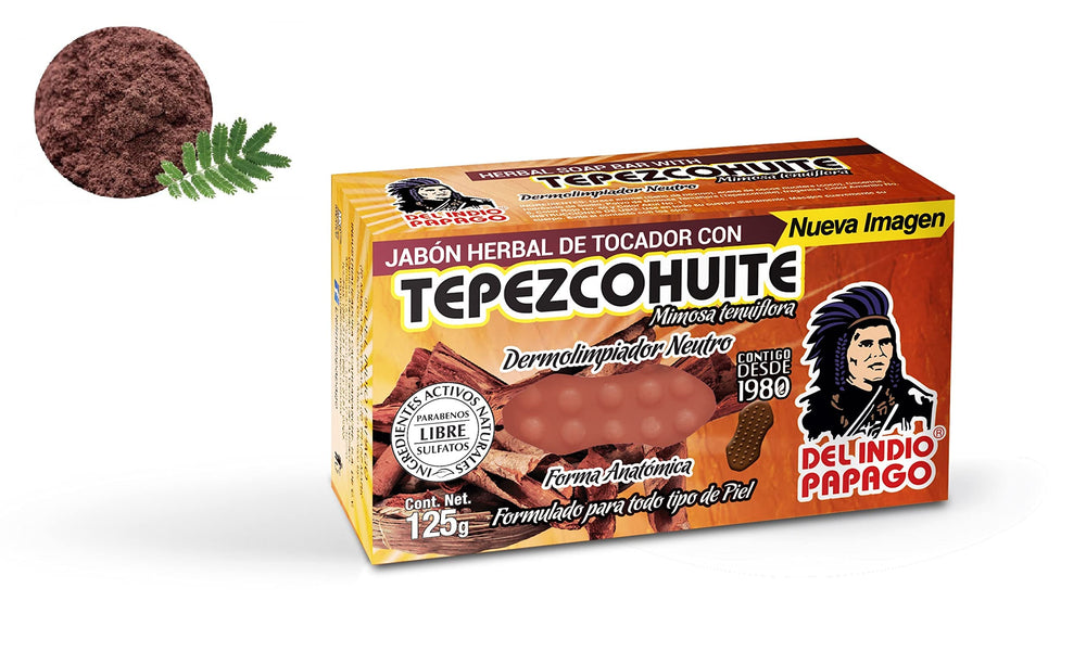 Close-up of Tepezcohuite-infused soap texture highlighting gentle cleansing and antioxidant properties.