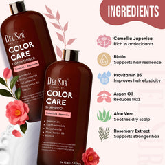 DEL SUR Camellia Japonica ingredient illustration highlighting hydration