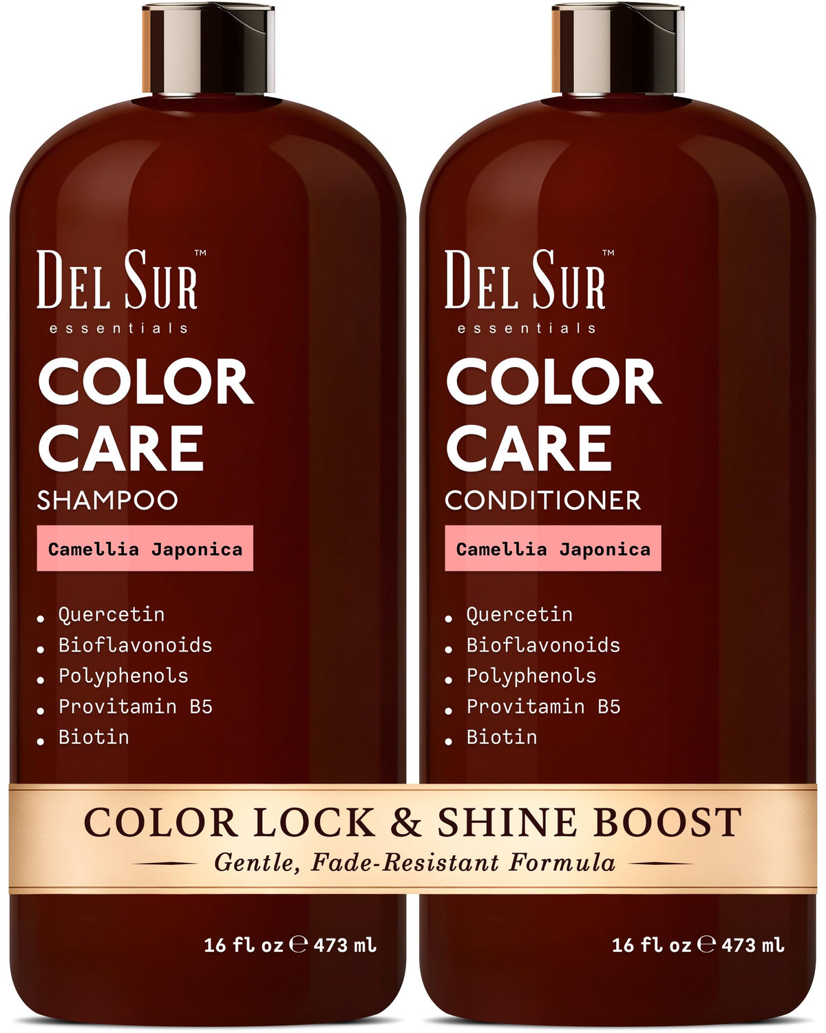 DEL SUR Color Safe Shampoo bottle showing color protection for daily washes
