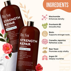 DEL SUR conditioner bottle with botanicals for detangling and moisture