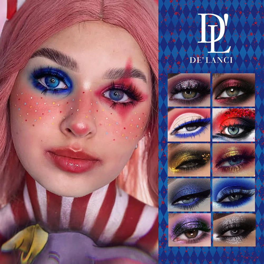 DE'LANCI Klein blue matte swatch offers cool, futuristic smoky eye possibilities.