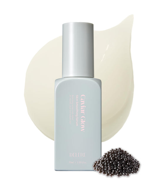 Delere Caviar Glow Serum bottle shows premium packaging for radiant daily skincare