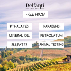 Made in Italy box with seal from Delfanti-Milano for purity.