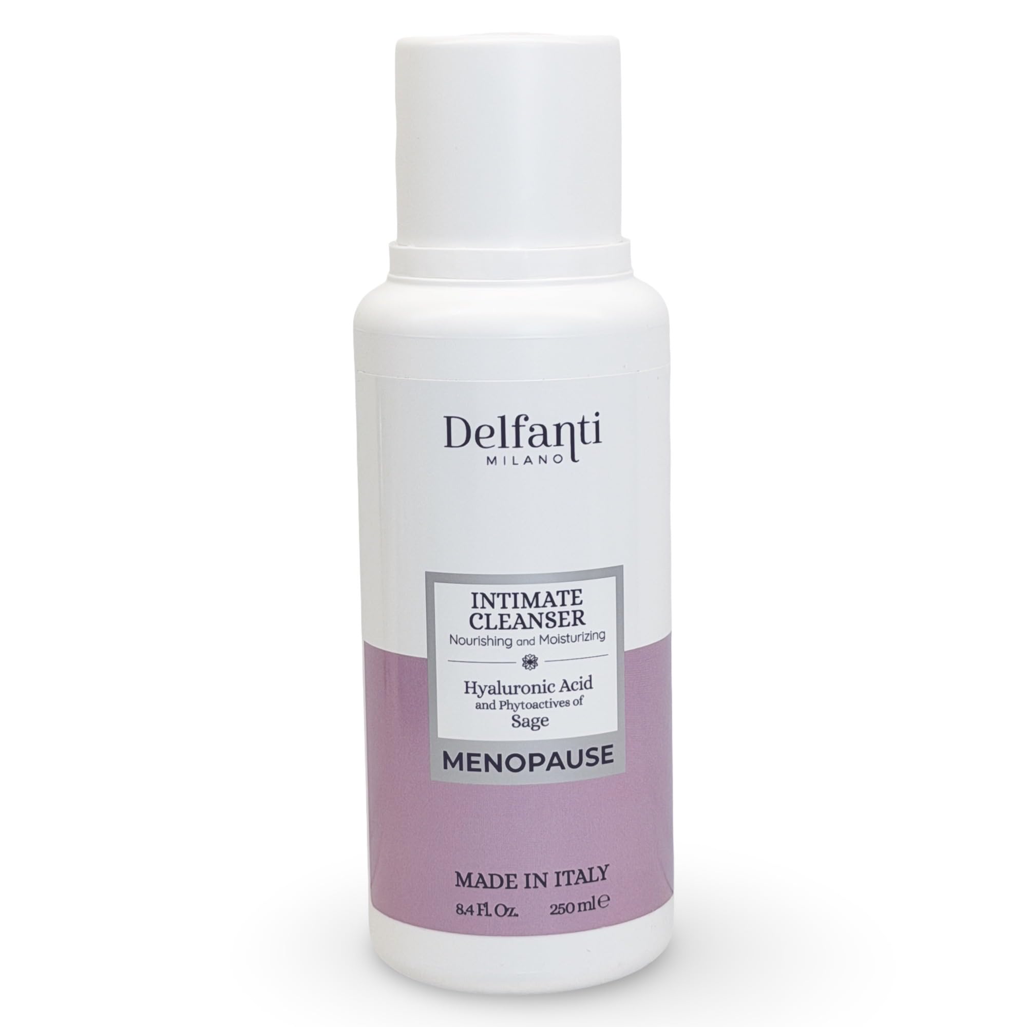 Delfanti Milano Menopause intimate cleanser bottle for daily cleansing and hydration