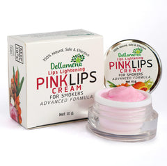 Applying Dellameria Pink Lips Cream on lips for easy daily lip care.