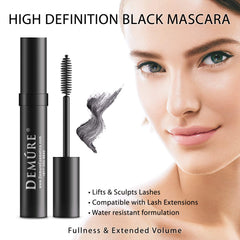 DELÚVIA Demure mineral mascara delivers an HD look that enhances eye definition.