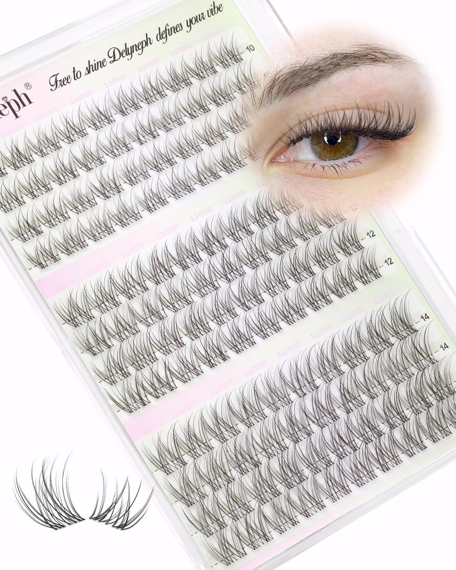 Delyneph natural lash clusters in box for easy storage and everyday wear