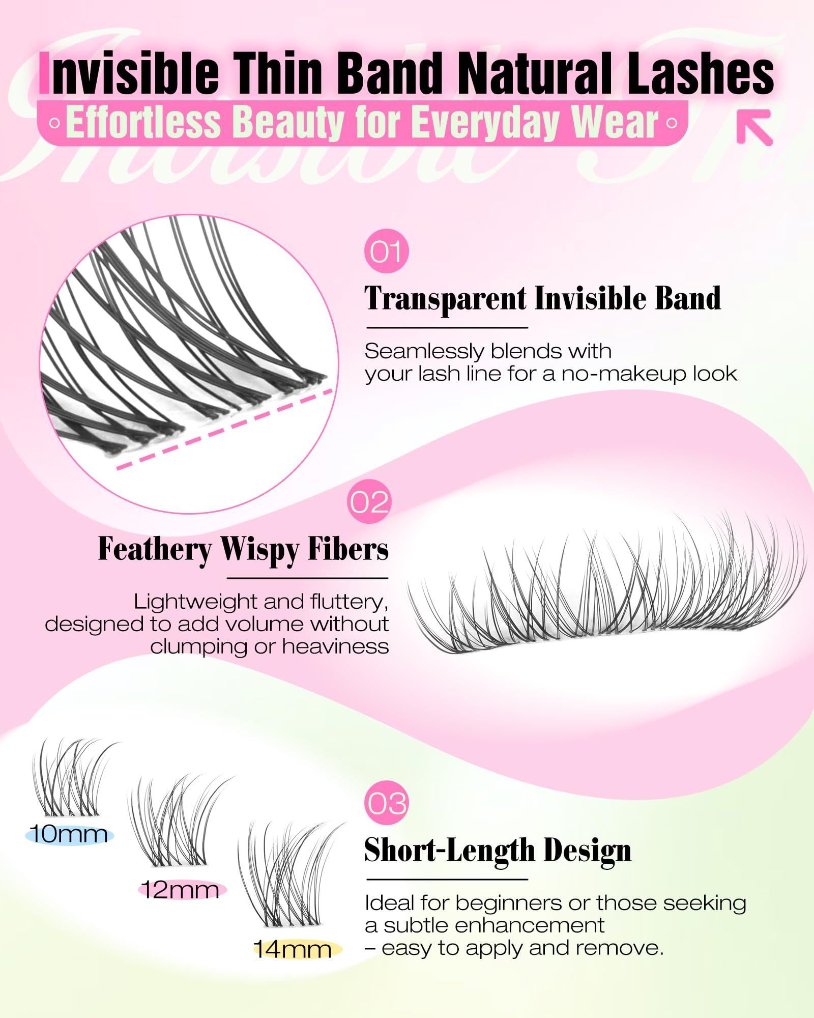 Delyneph 12mm lashes provide gentle lift for everyday definition
