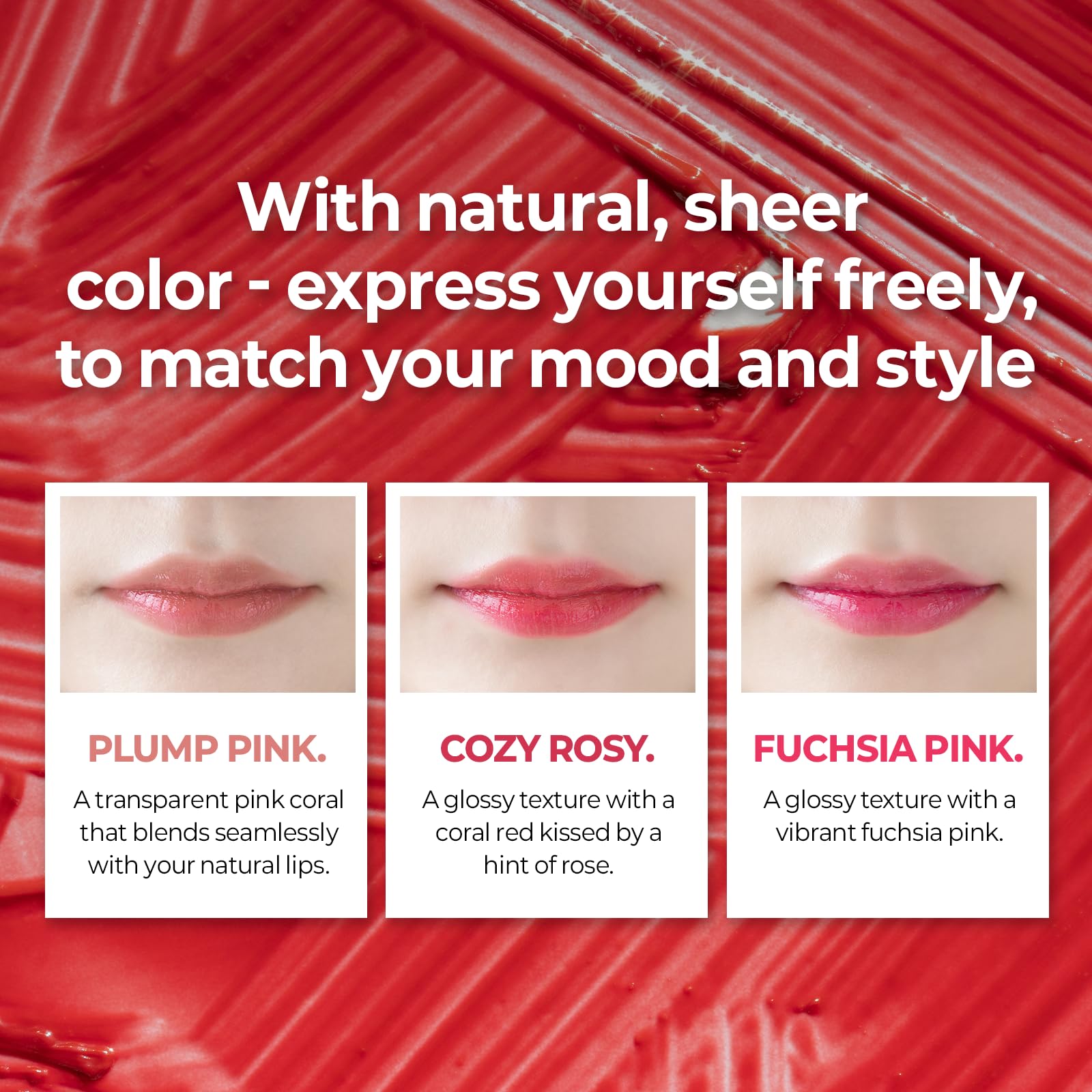 Demaf Gloss Balm barrier-care with collagen and ceramide for lasting moisture.