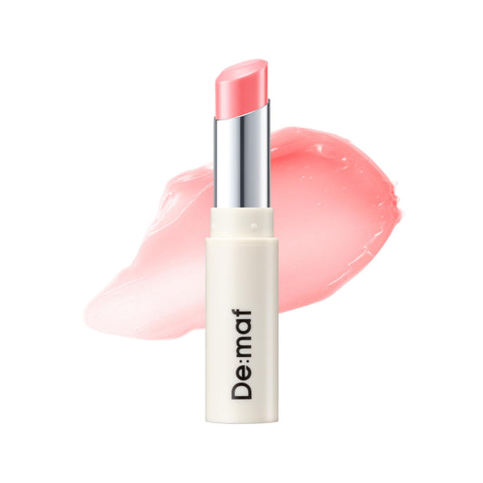 Demaf Gloss Balm pout application shows buildable shine and hydration.