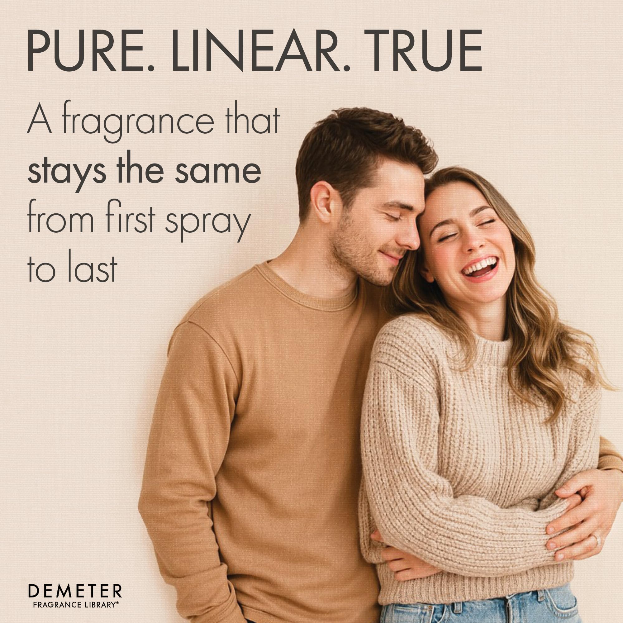 DEMETER caramel bottle being applied by a woman for everyday fragrance