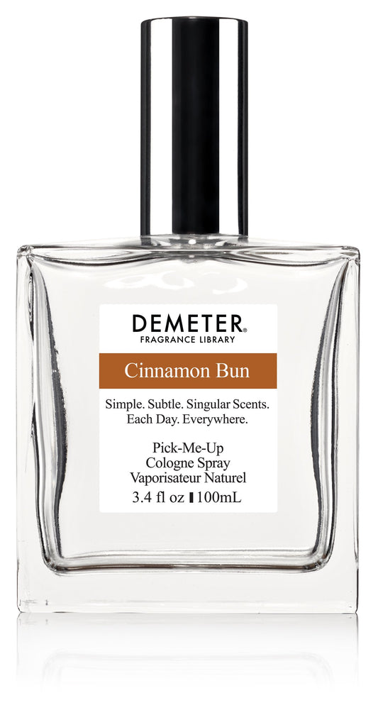 Demeter Cinnamon Bun fragrance bottle with comforting bakery scent for daily wear