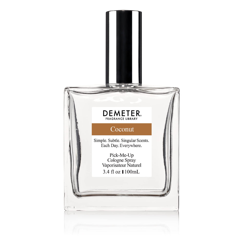 DEMETER coconut fragrance bottle with fresh, edible-like coconut scent for daily wear.