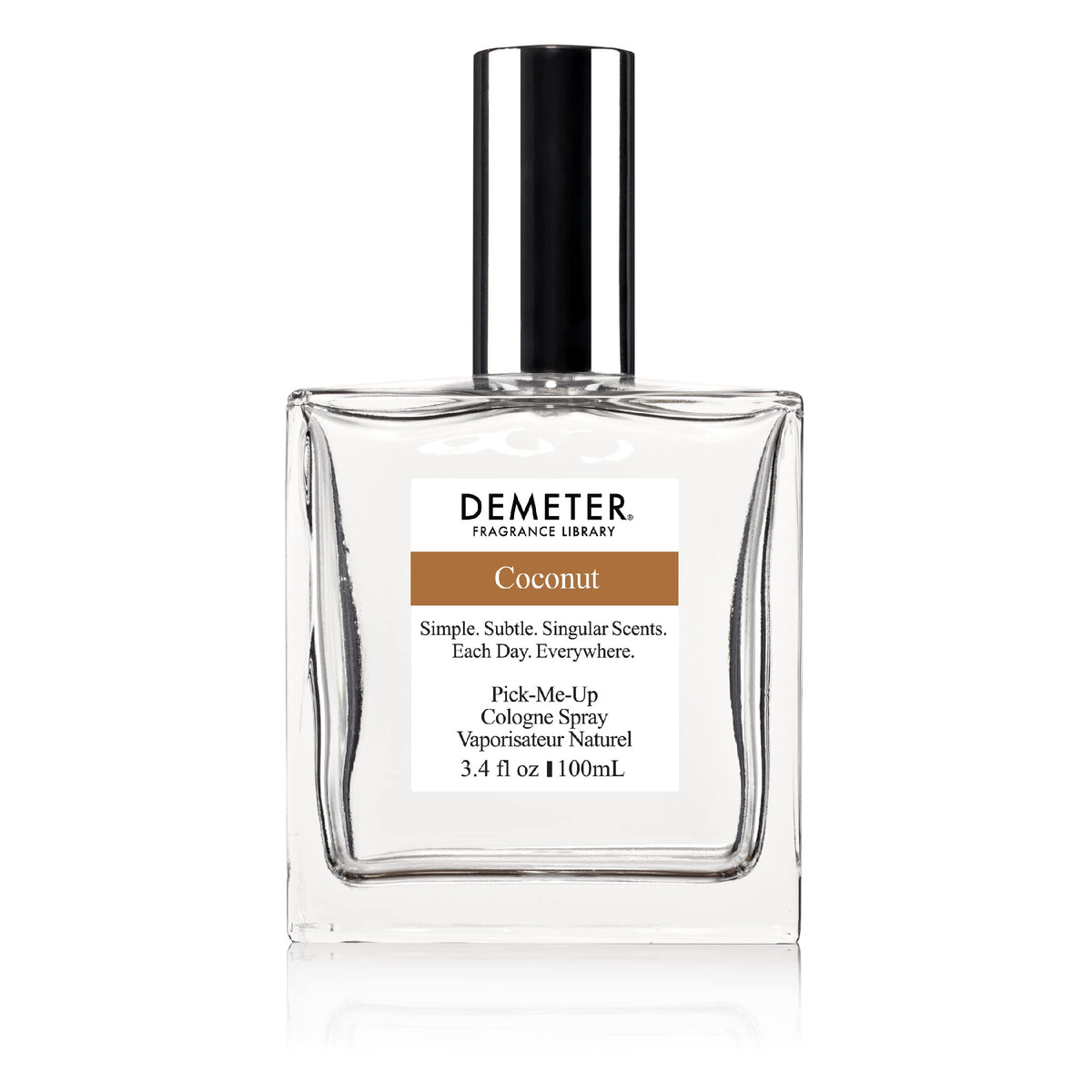 DEMETER coconut fragrance bottle with fresh, edible-like coconut scent for daily wear.