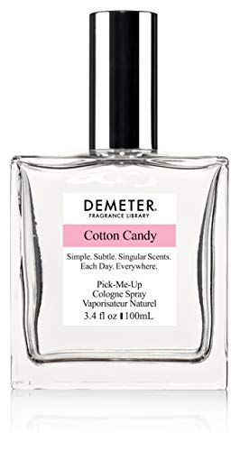 Demeter Cotton Candy bottle pour—light, playful fragrance ideal for everyday wear.