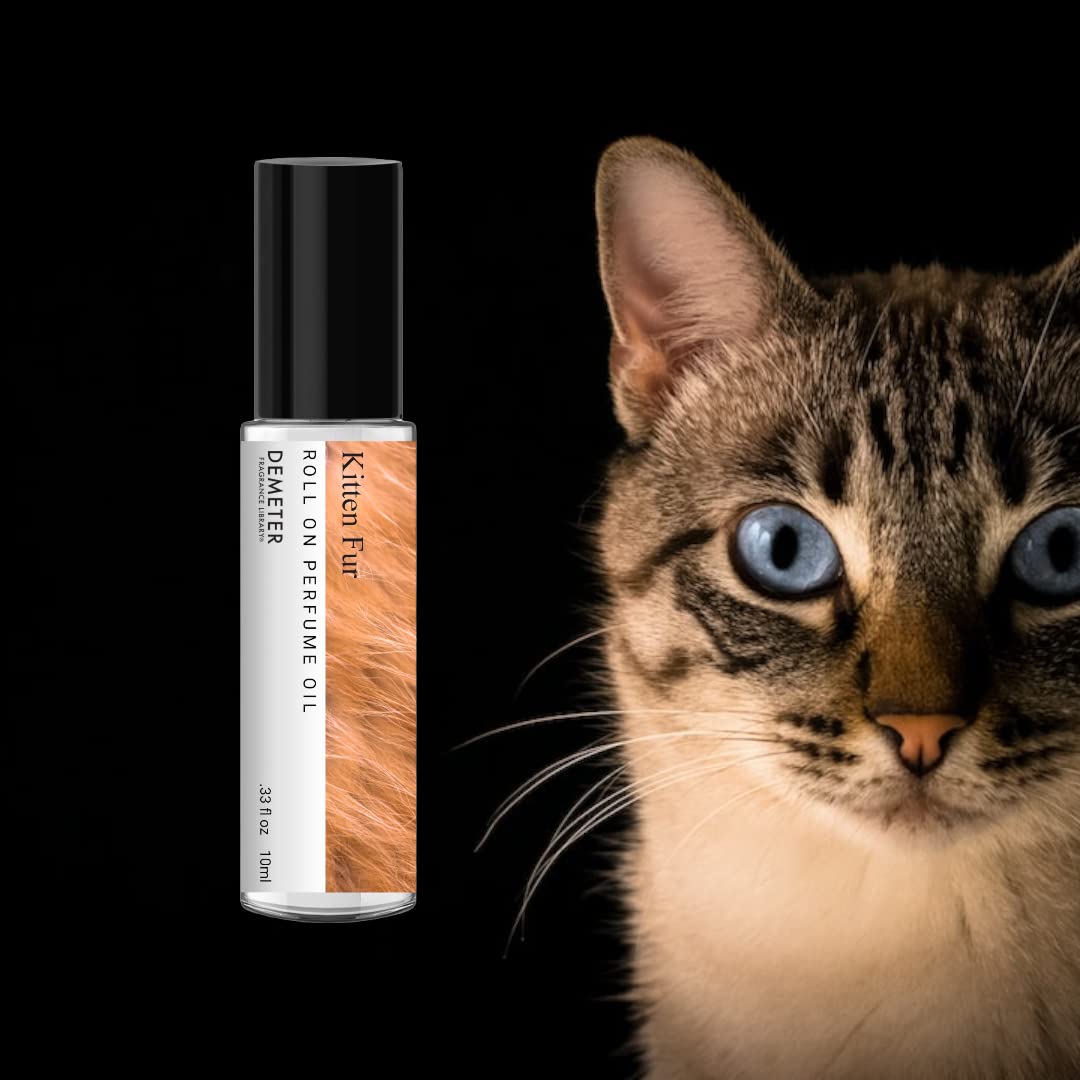 Demeter Kitten Fur Roll-On packaging evokes nostalgic warmth and charm.