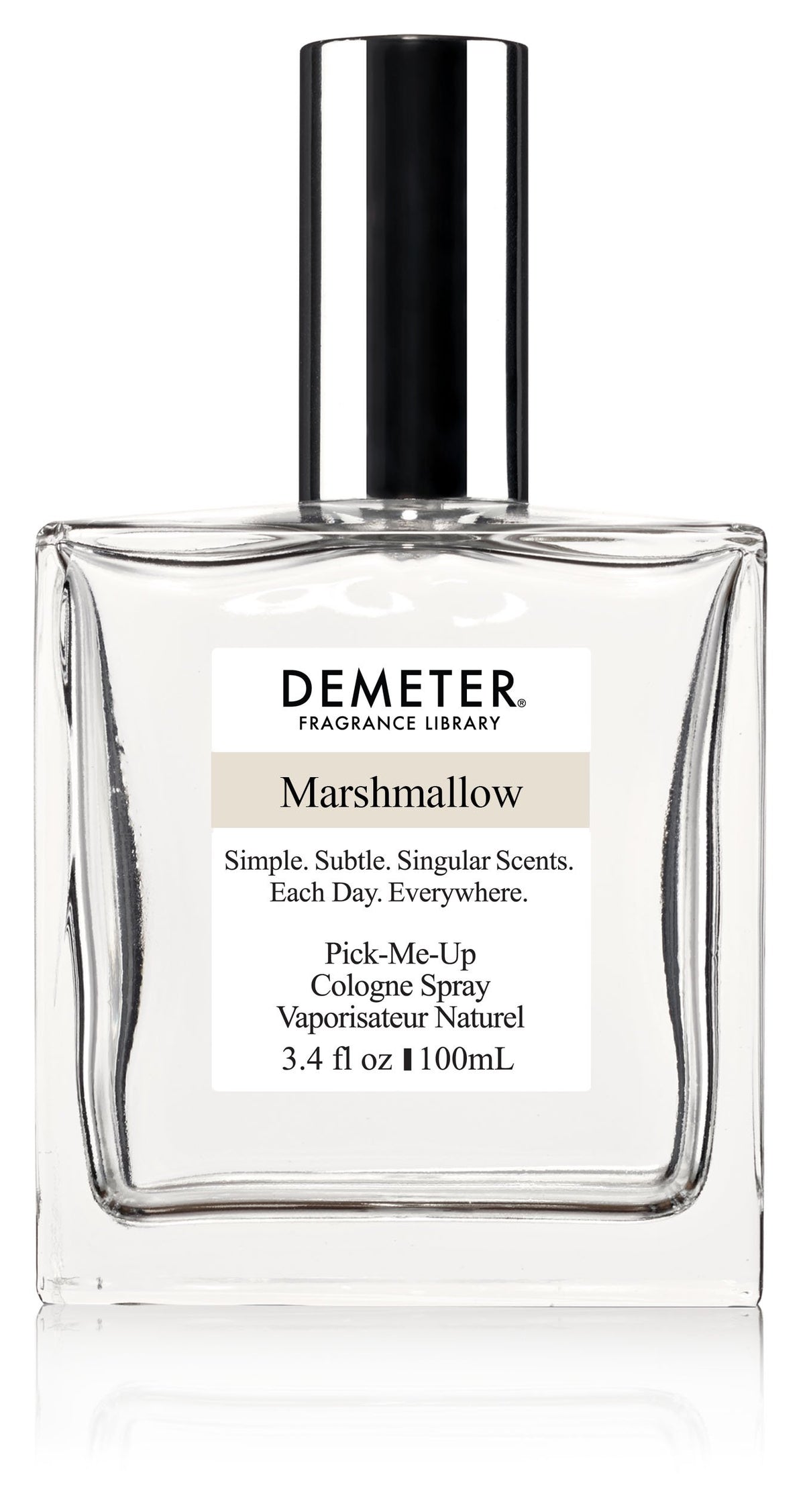 Demeter Marshmallow Cologne Spray showcases a light, nostalgic scent for daily wear.