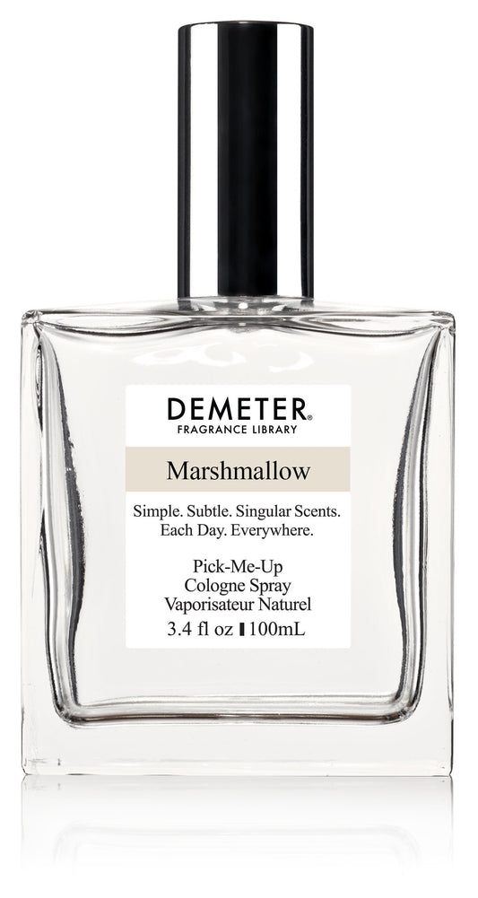 Demeter Marshmallow Cologne Spray showcases a light, nostalgic scent for daily wear.
