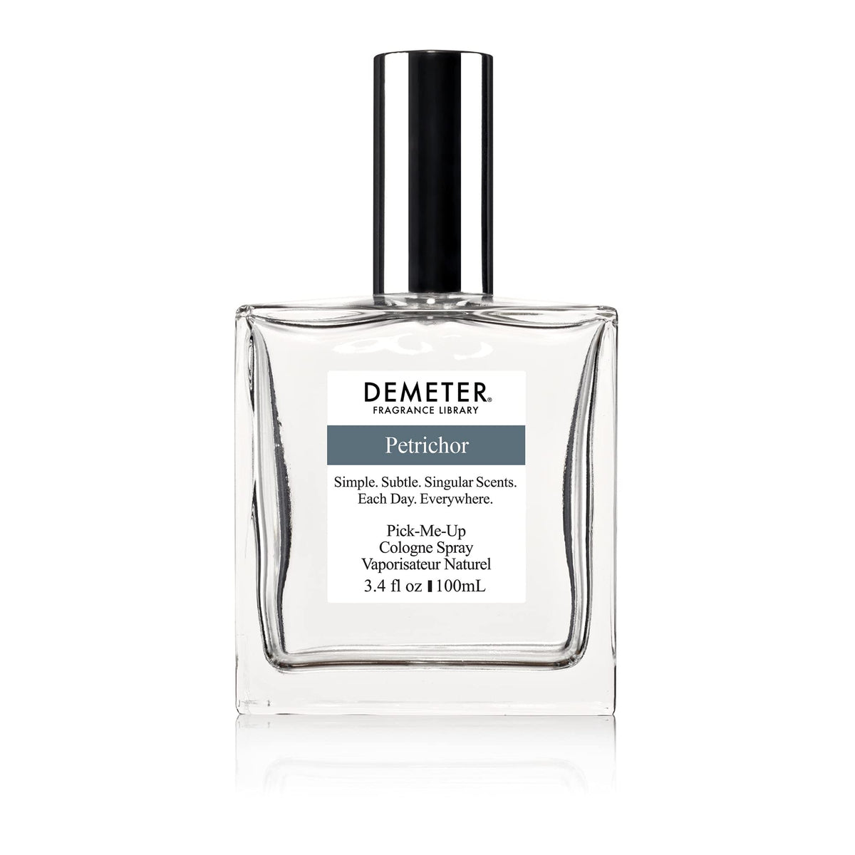 Demeter Petrichor bottle pour, earthy rain-inspired fragrance for daily freshness
