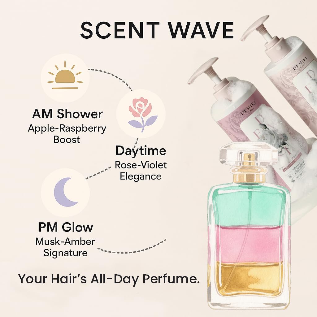 DEMIKI bathroom display of the set invites an at-home spa experience.