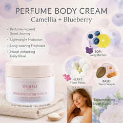 DEMIKI body lotion featuring squalane for barrier-friendly moisture