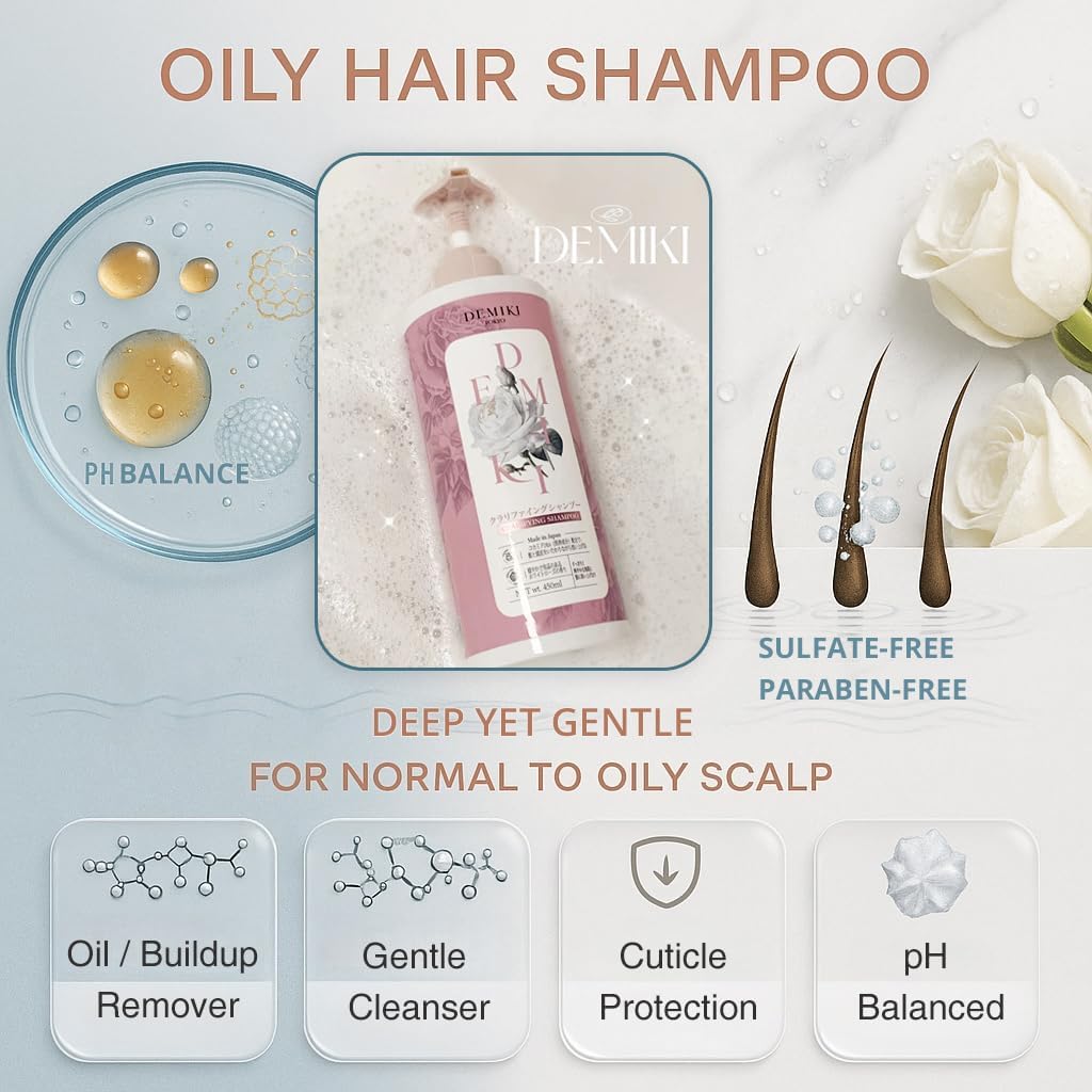 DEMIKI Keratin-care hair surface-bright formula supports shine and smoothness.