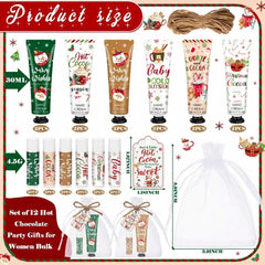 Demissle Christmas cards and organza bags included for gifting.