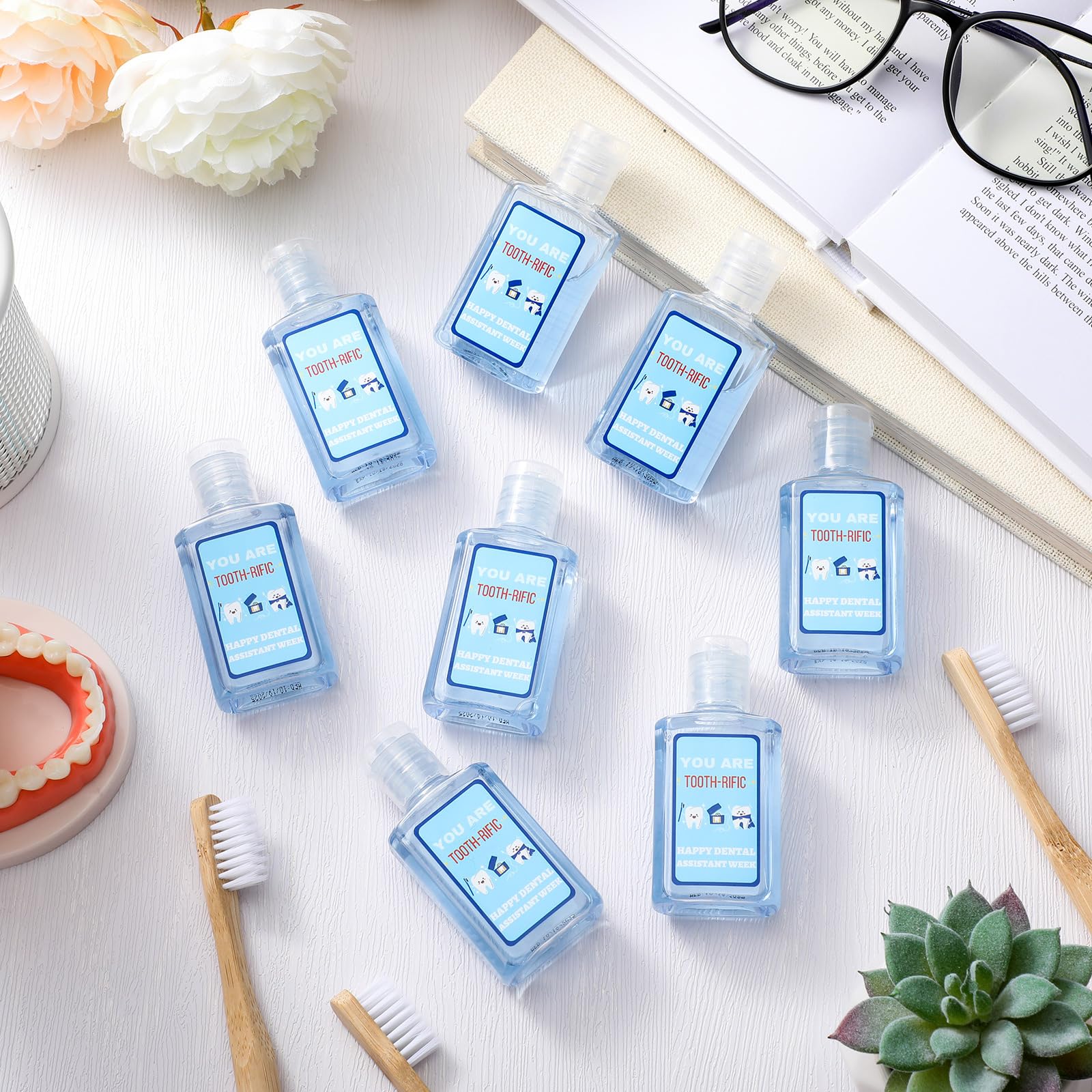 Demissle hand soap bottle features uplifting quotes for thoughtful dental gifts.
