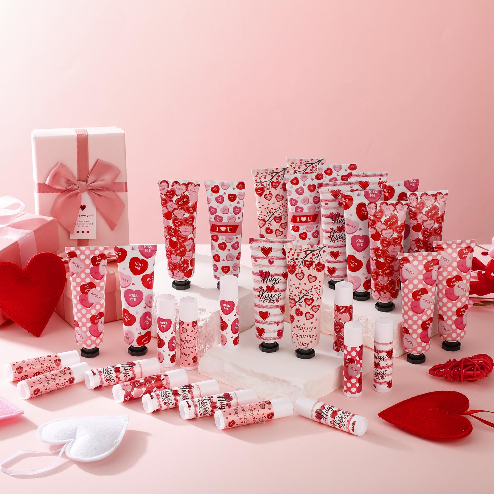 Demissle mini travel-size hand cream and lip balm fit bags.