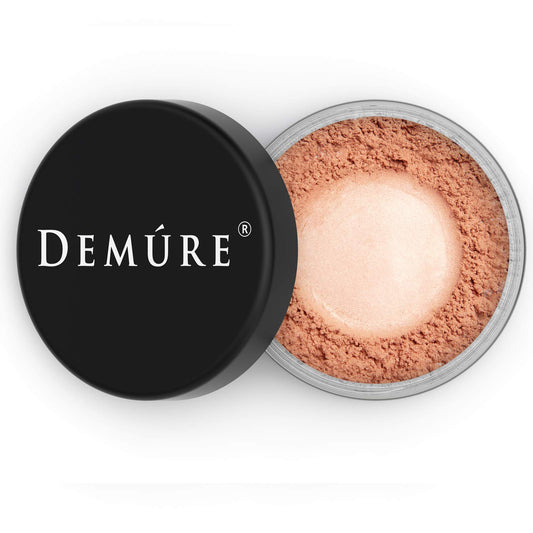 DEMÚRE Bloom loose blush jar showing natural mineral pigment for radiant color