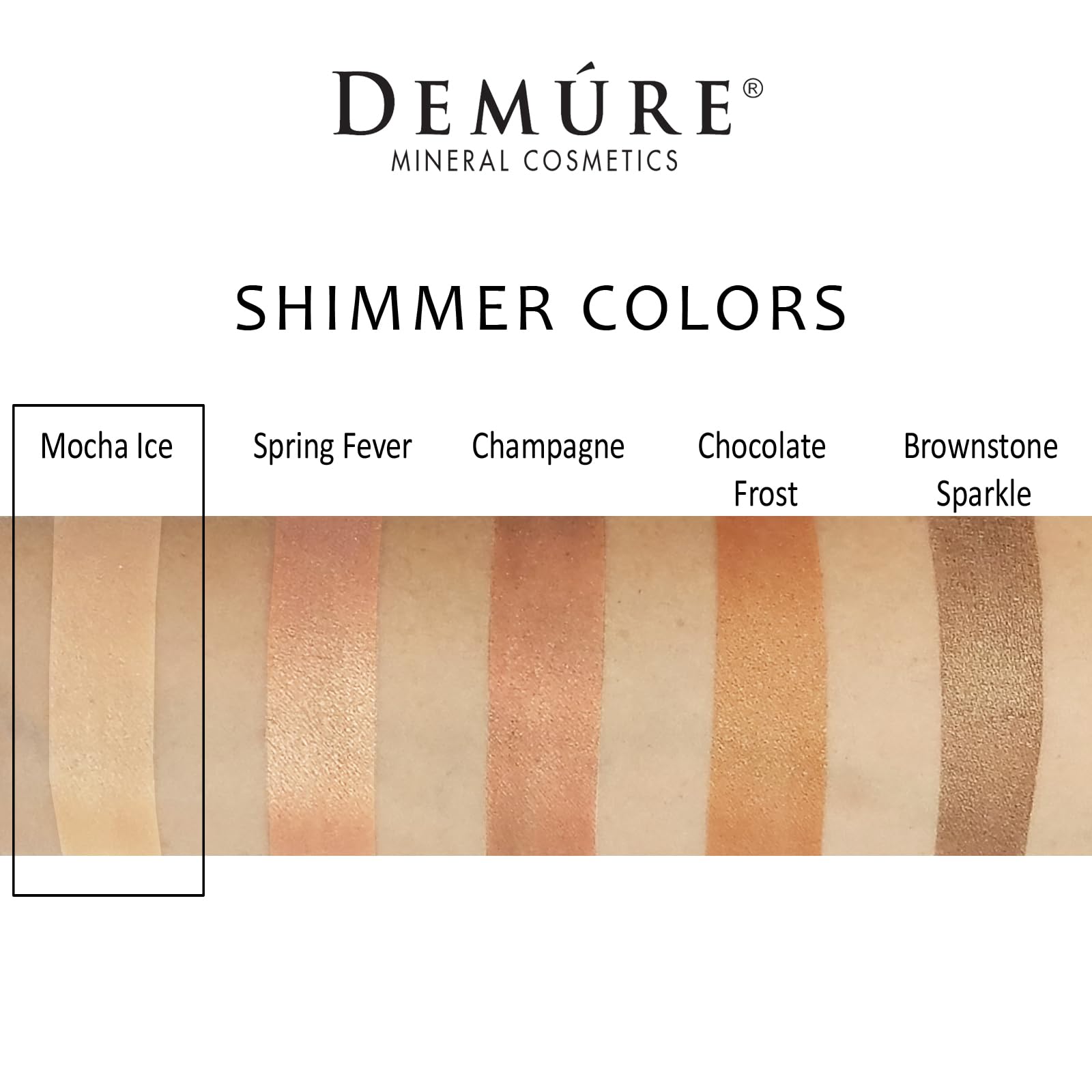 DEMÚRE Glitter Eyeshadow Shimmer swirls for bold, radiant lids.