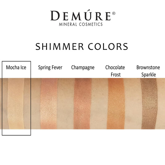 DEMÚRE Glitter Eyeshadow Shimmer swirls for bold, radiant lids.