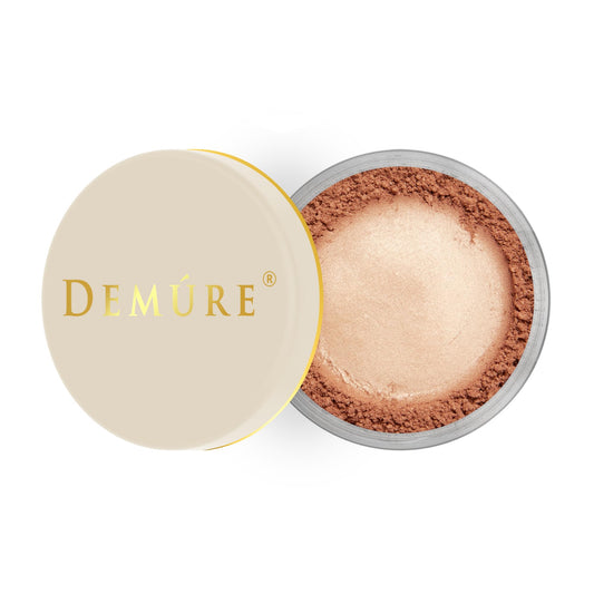 Demure Mineral Blush Go Bronze compact front shows shade for everyday flush.