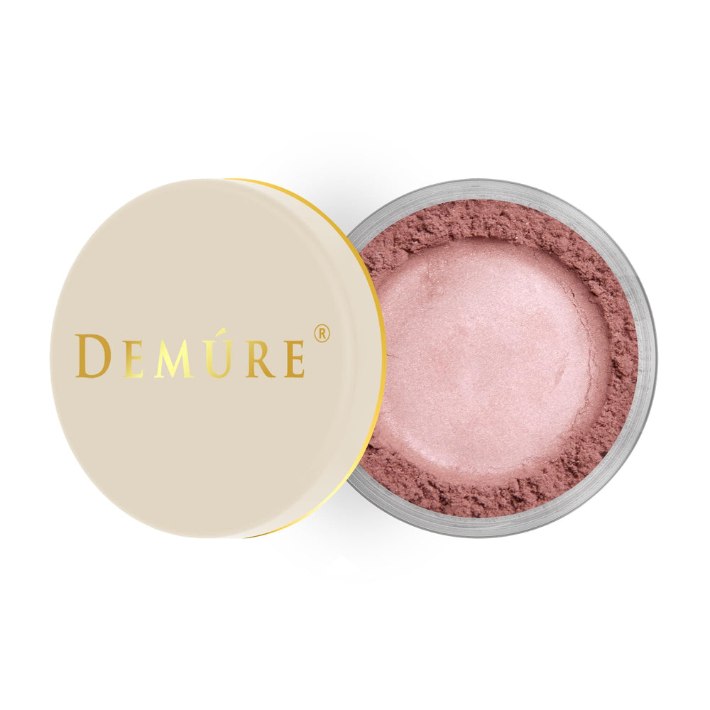 Demure Mineral Blush palette front view with natural minerals for breathable color.