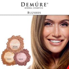 Demure Mineral Blush sensitivity-friendly formula suitable for all skin types.