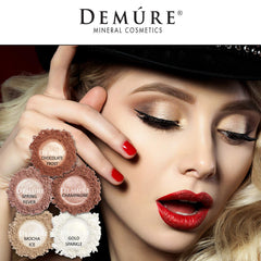 DEMÚRE Mineral Eye Shadow Deep Champagne brightens eyes with subtle radiance.