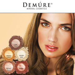 Demure Mineral Eye Shadow Pink Copper glitter accents create festive or everyday makeup