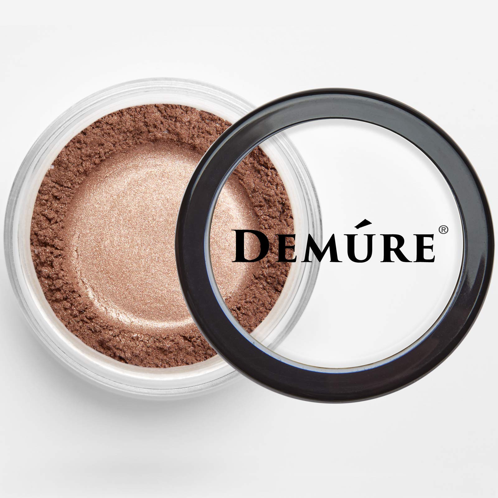 Demure Mineral Eye Shadow Pink Copper pigment detail highlights fine sparkle with lightweight feel