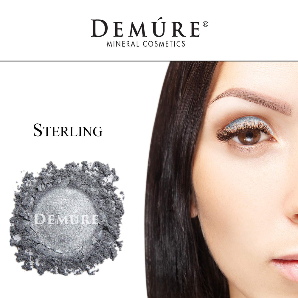 Demure Mineral Eye Shadow Sterling ingredient list emphasizes pure earth minerals.