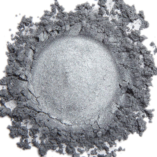 Demure Mineral Eye Shadow Sterling open palette with natural shimmer pigments for versatile looks.