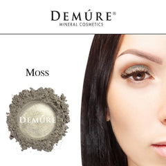Demure Moss glitter close-up emphasizes sparkle and texture.