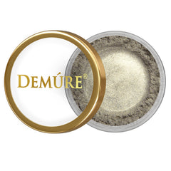 Demure Moss mineral eye shadow close-up with radiant shimmer and smooth glide.