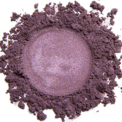 DEMÚRE mineral shimmer eyeshadow violet jar shows loose powder for luminous lids