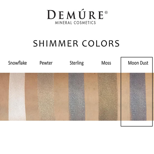 Close-up of glitter shadows showing fine mineral pigments and radiant sparkle.