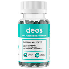 DEOS internal deodorant capsule for all-day freshness and discreet use.