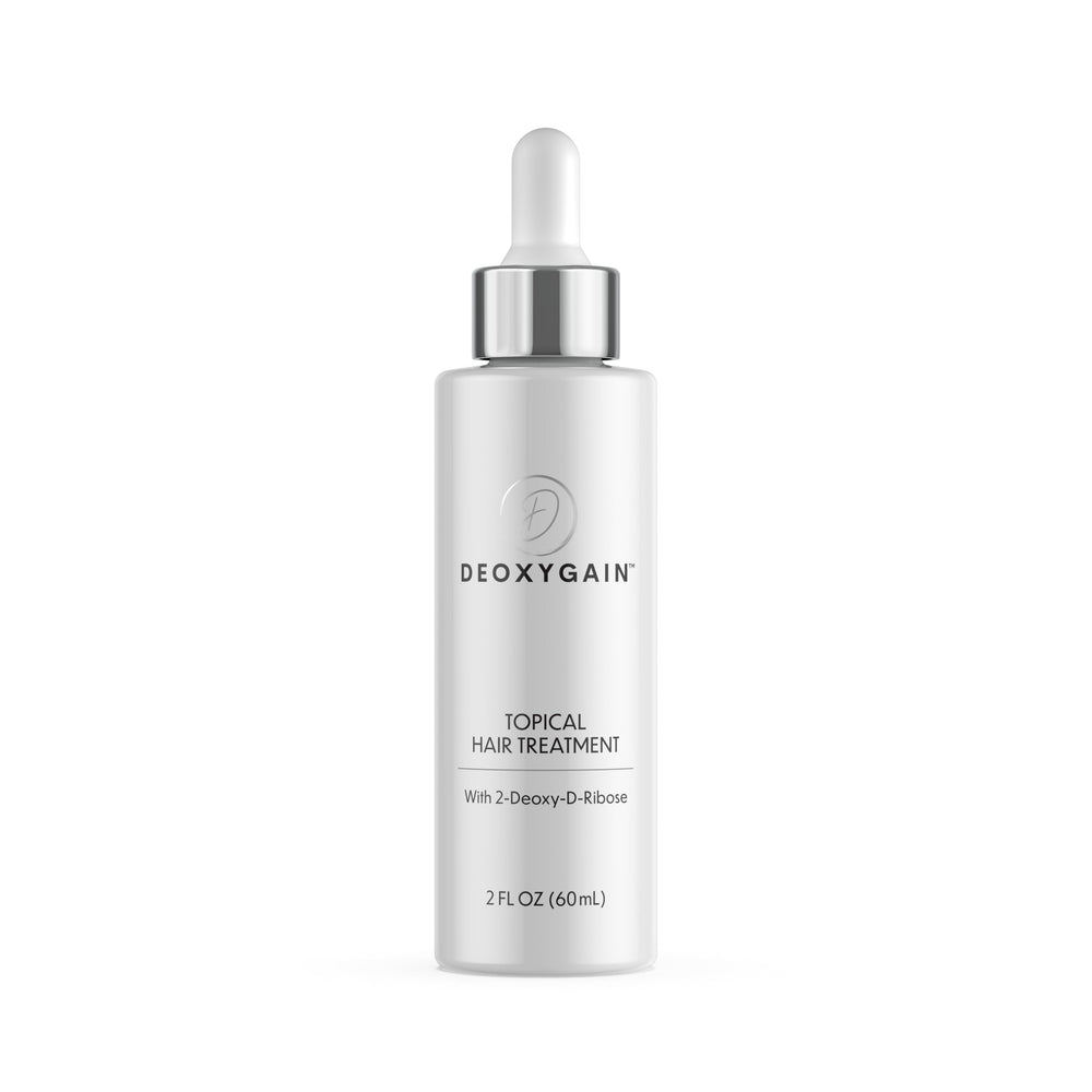 Deoxygain Hair Serum bottle with 2DDR formula signaling follicle support.