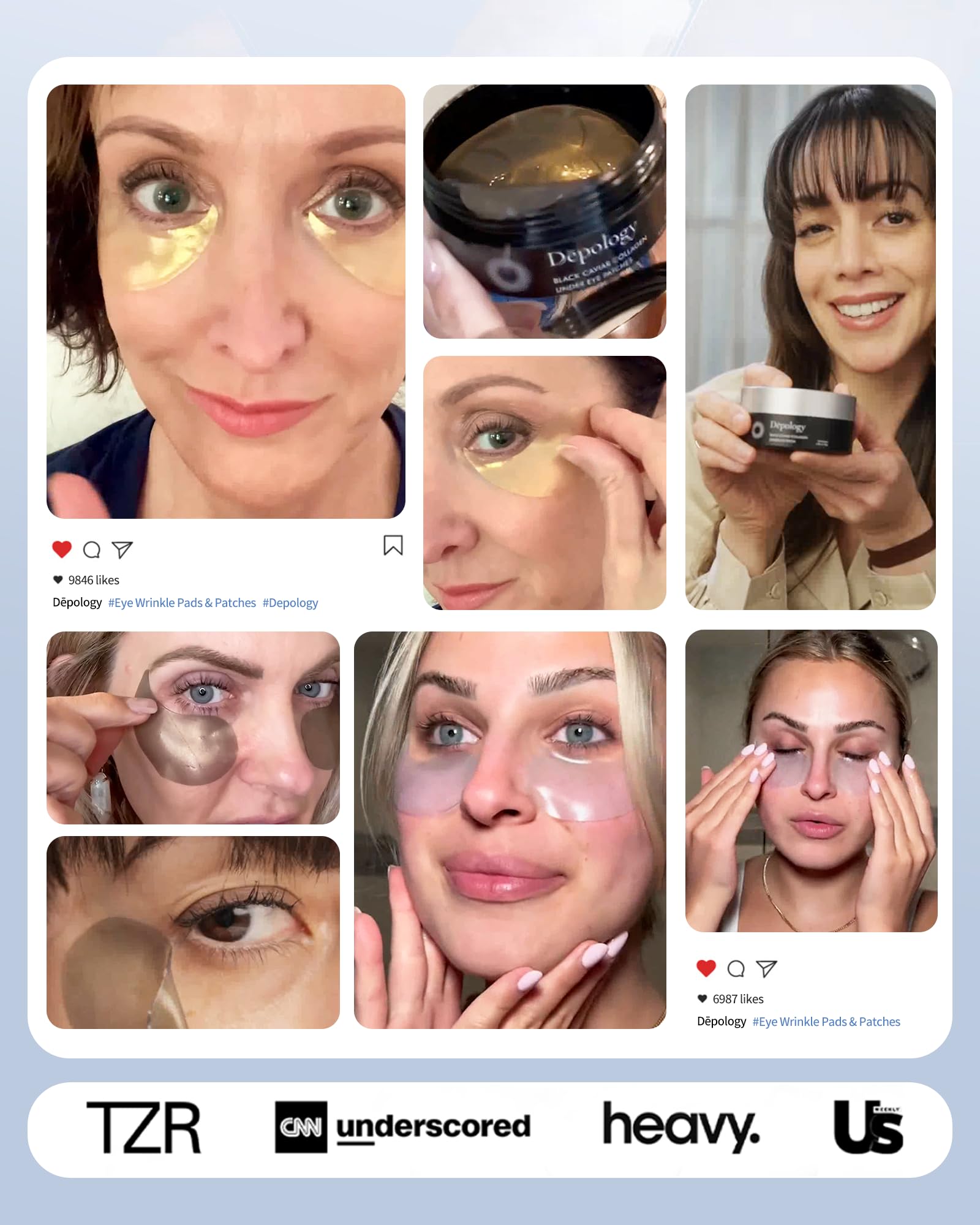 depology all skin types friendly eye patches for sensitive skin.